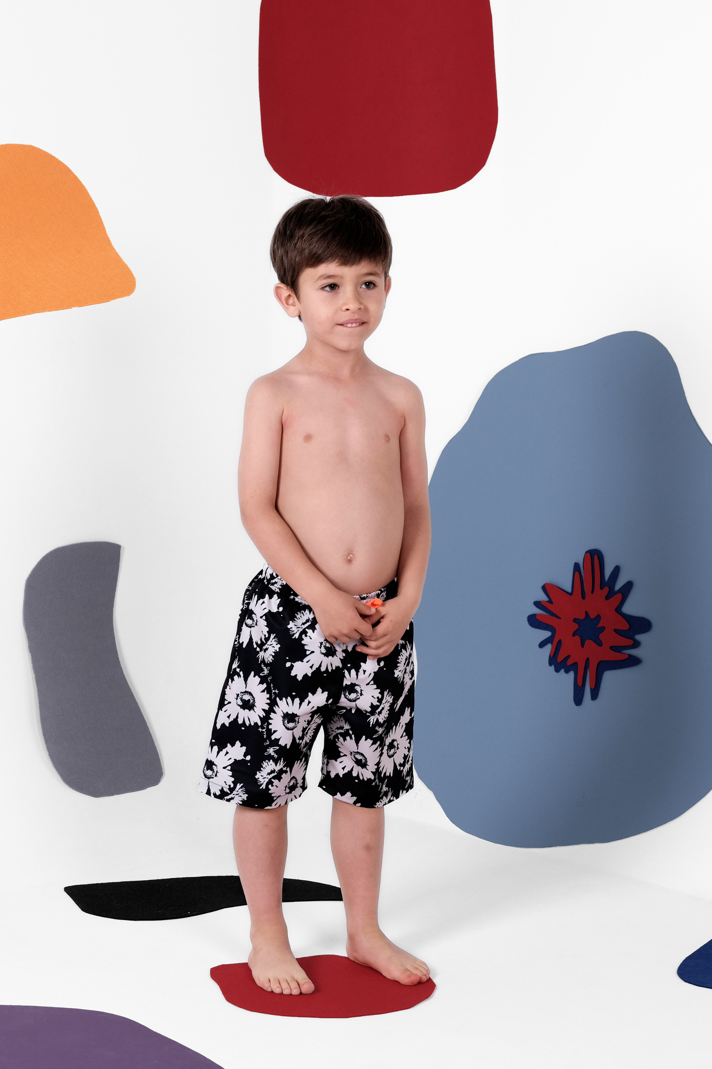 SHORTS Simão Botanical Black