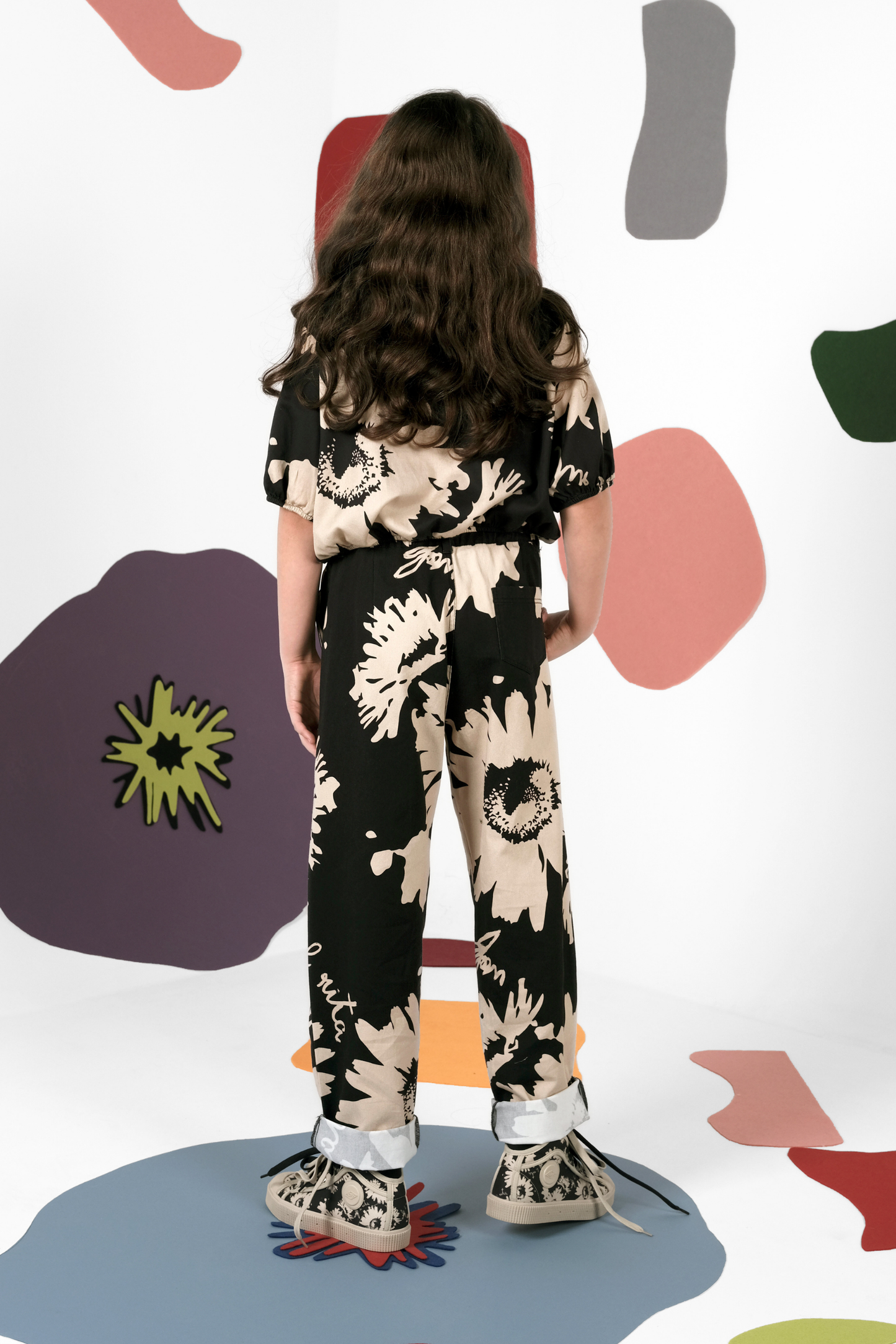 TROUSERS Celso Botanical Black