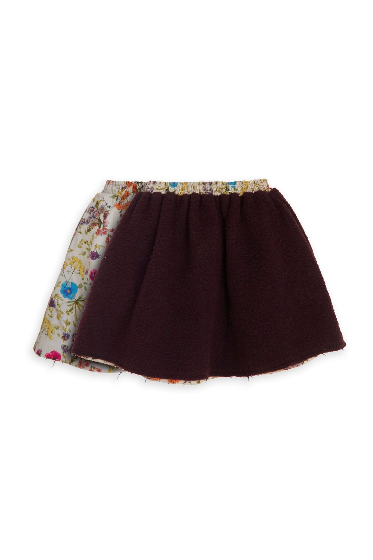 SKIRT Alberta Burgundy Flowers