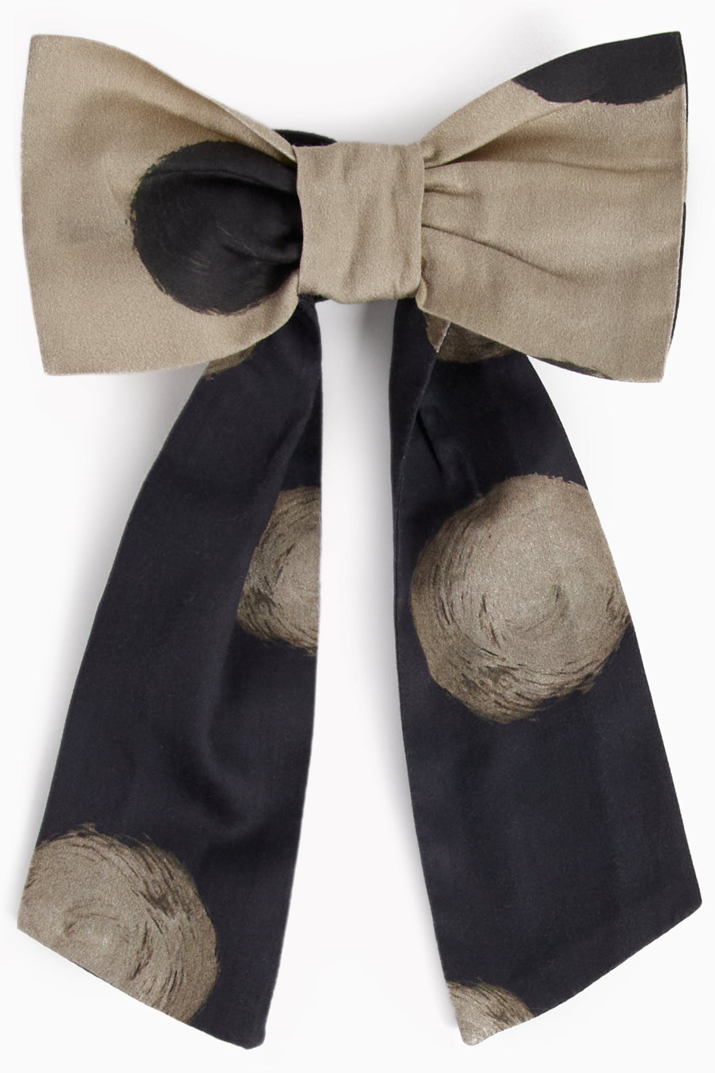 HAIR BOW Alda Polka Black