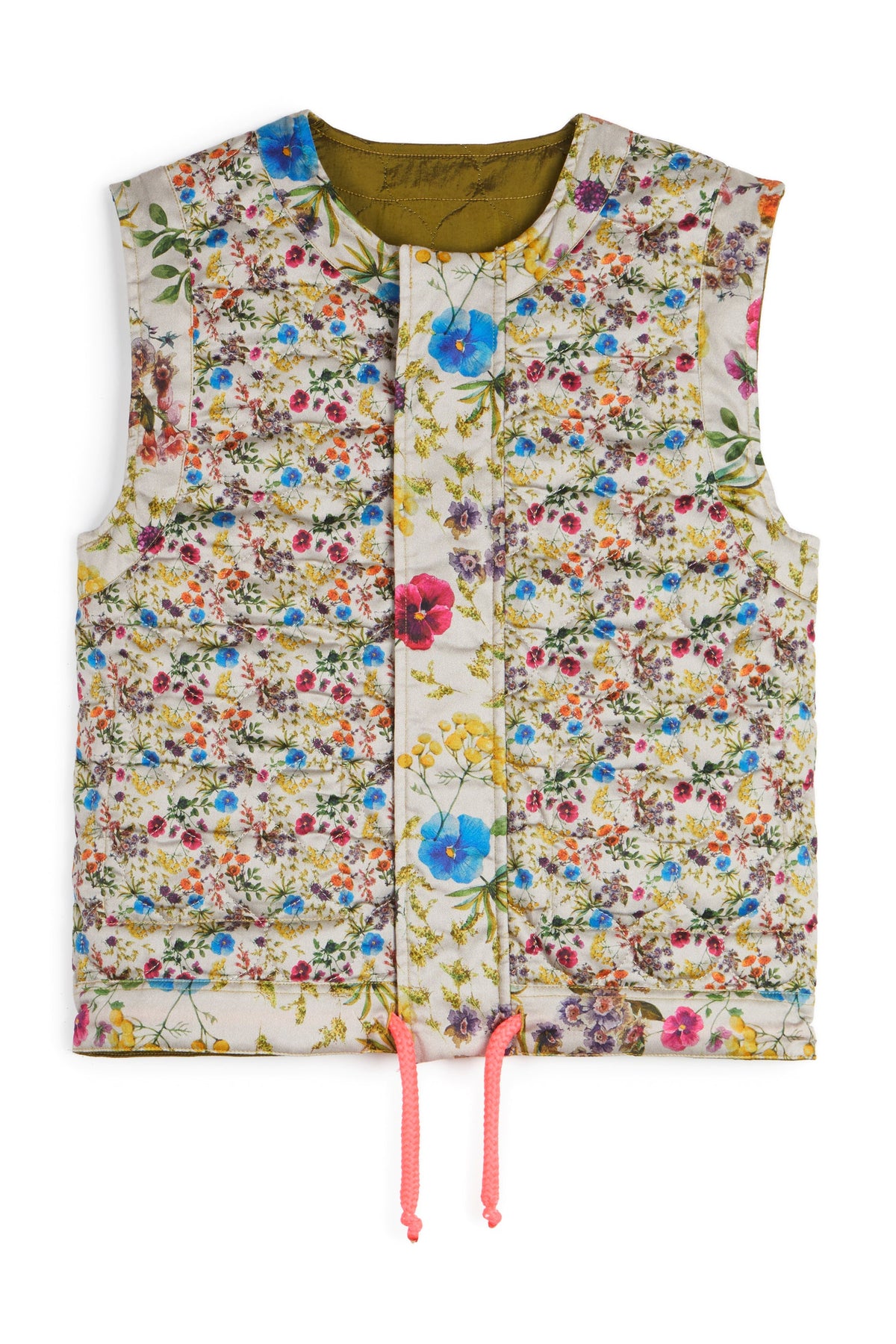 VEST Antero Green Padded Flowers