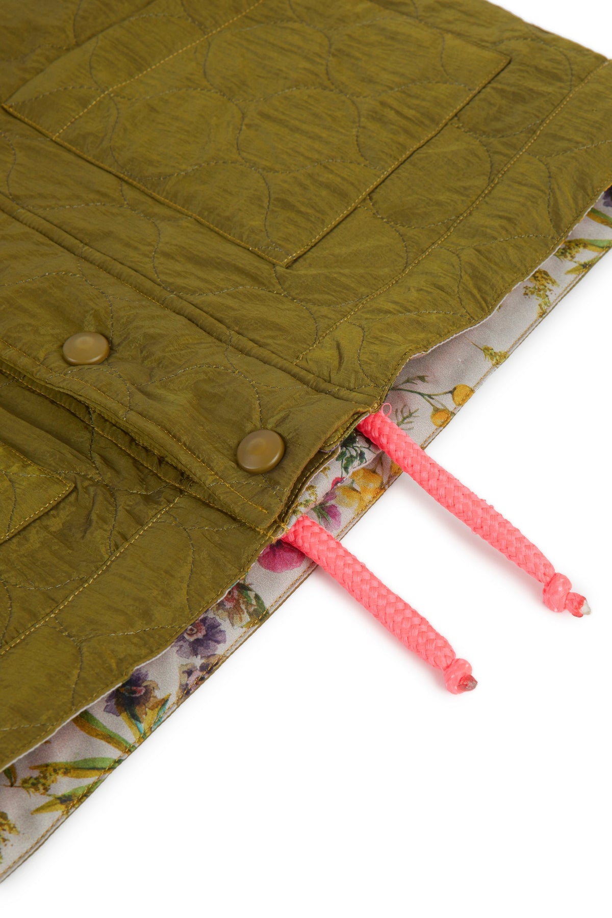 VEST Antero Green Padded Flowers