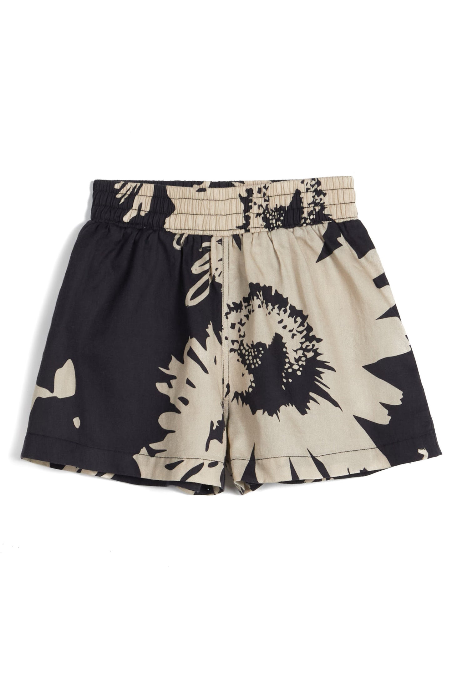 SHORTS Augusto Botanical Black