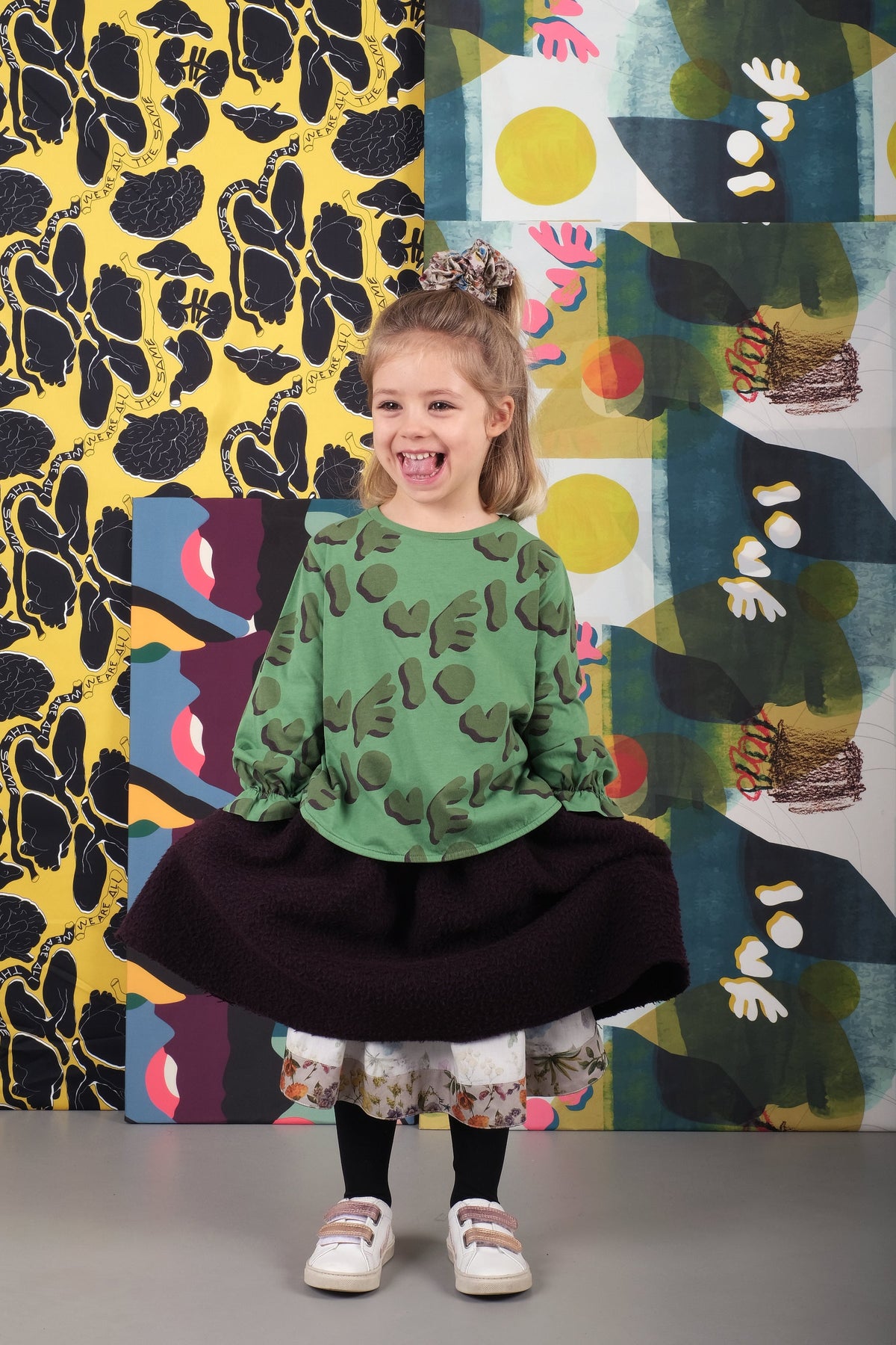 SKIRT Alberta Burgundy Flowers