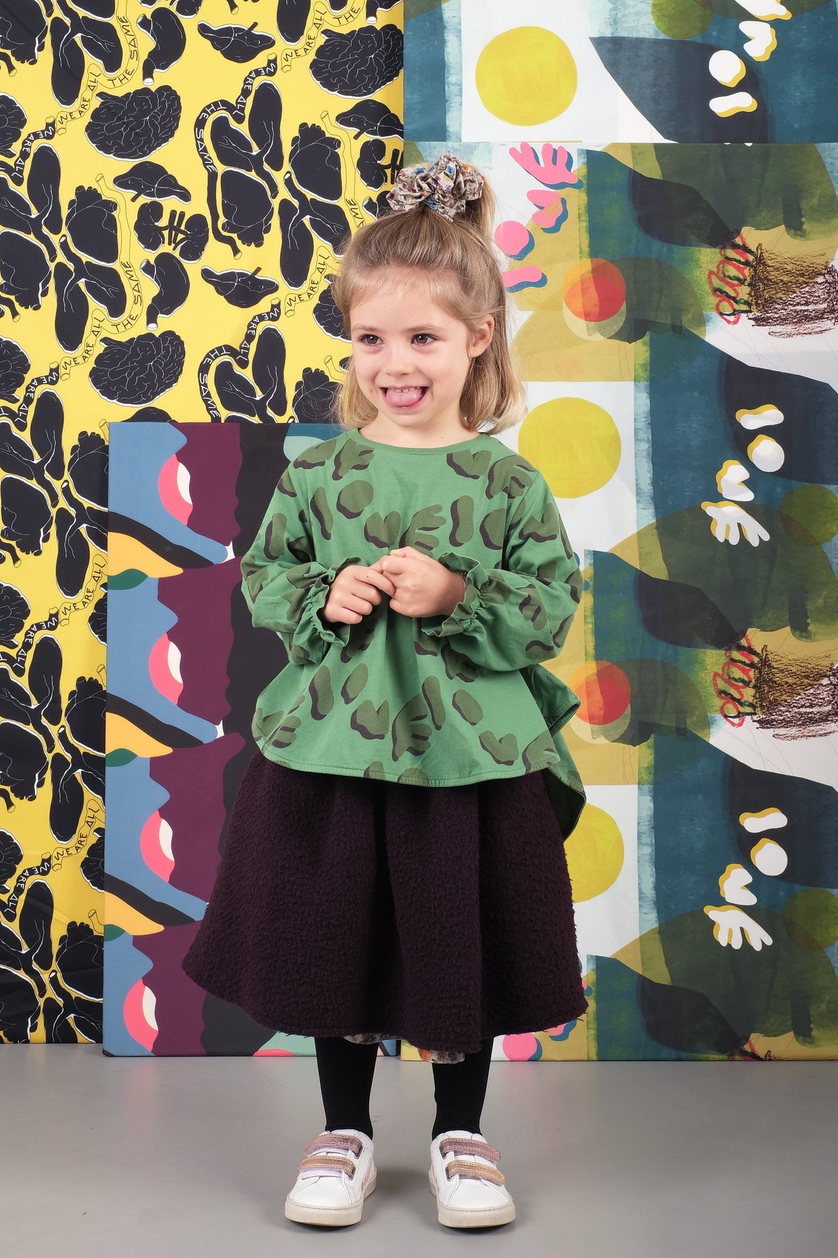 SKIRT Alberta Burgundy Flowers