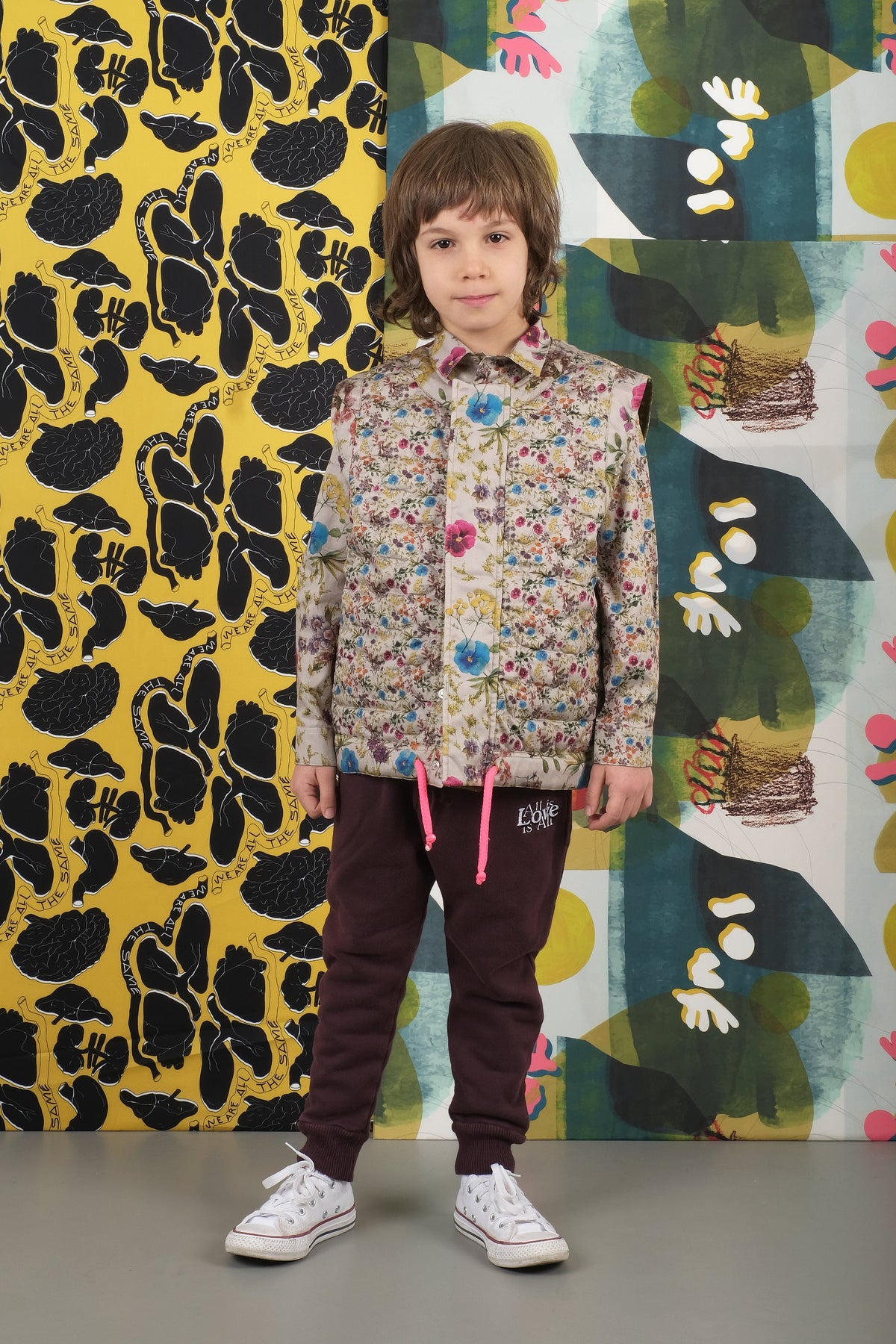 VEST Antero Green Padded Flowers