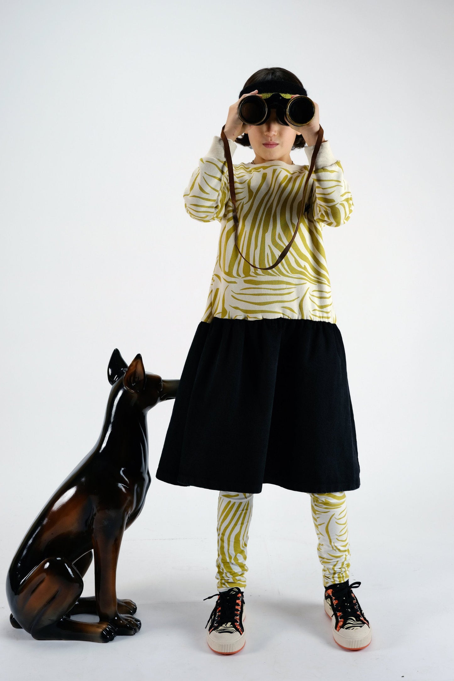 DRESS Mercedes Zebra Olive