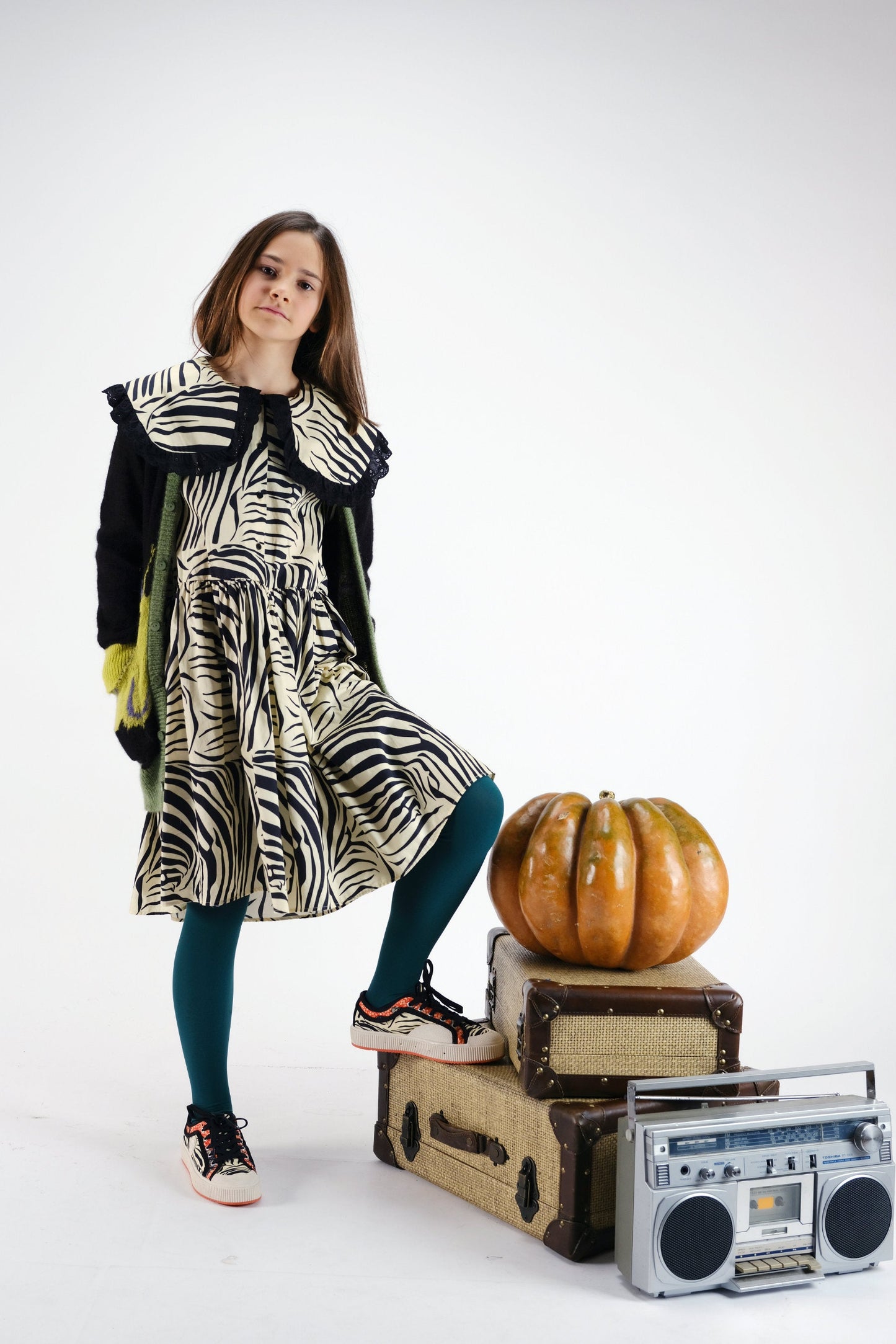 DRESS Gilberta Zebra Black