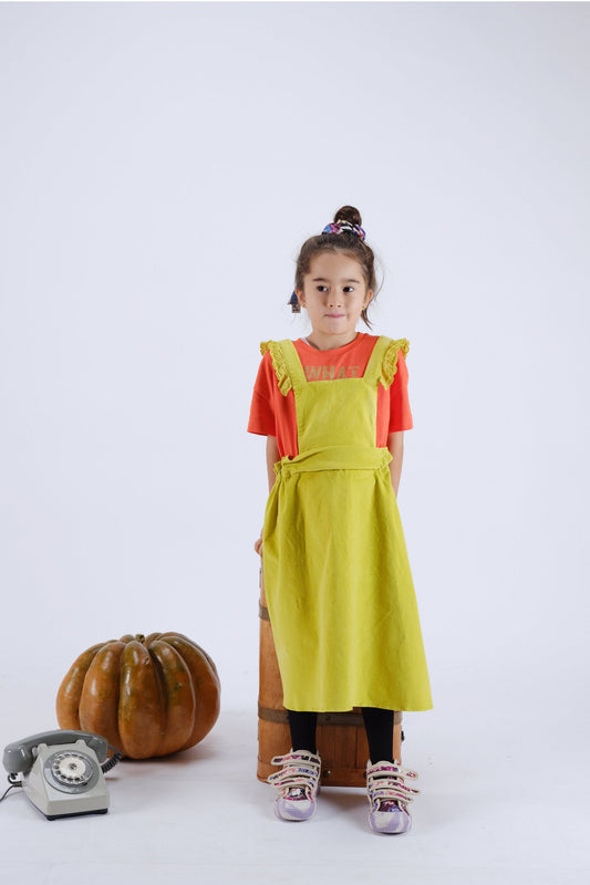 DRESS Carmen Velvet Lime