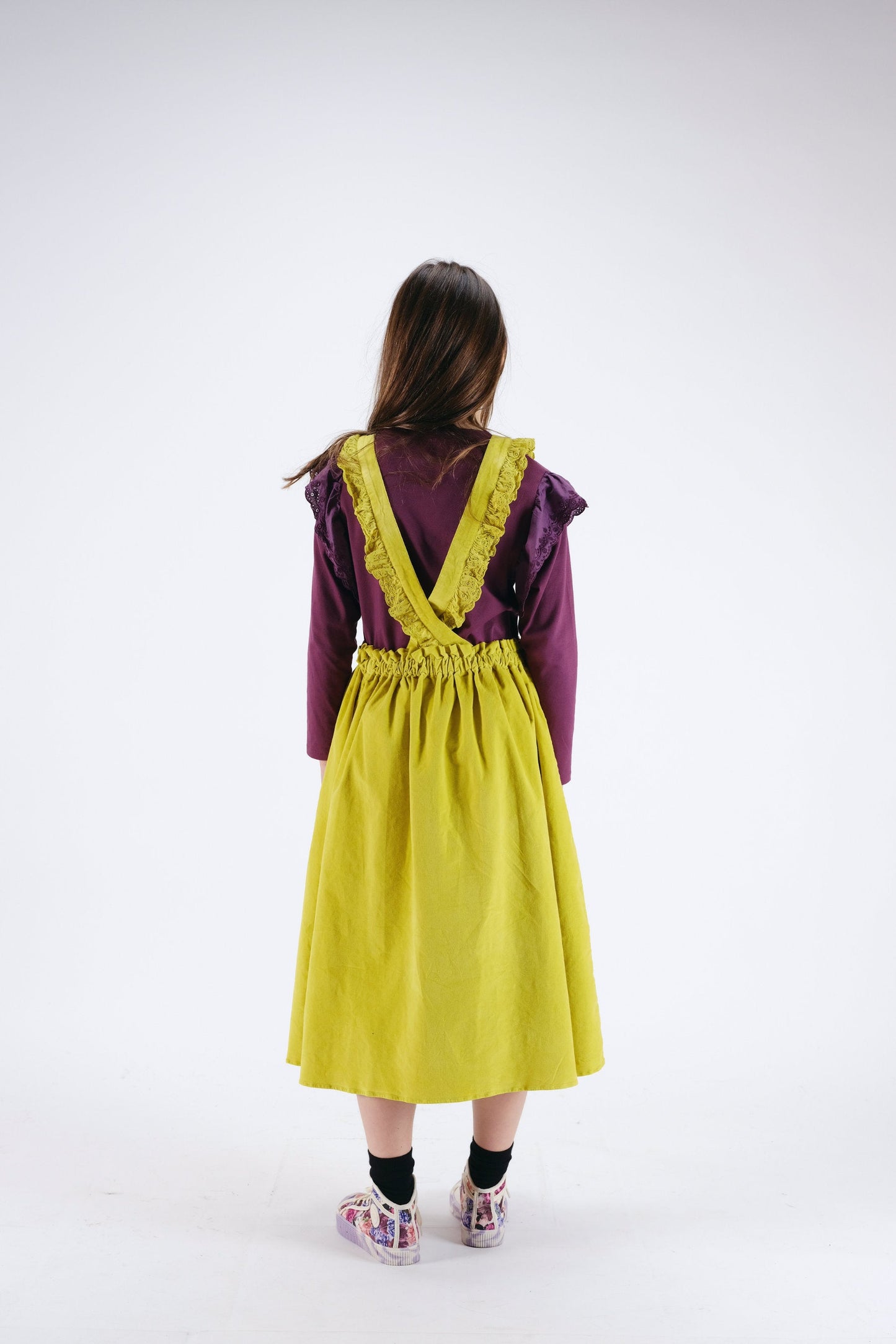 DRESS Carmen Velvet Lime