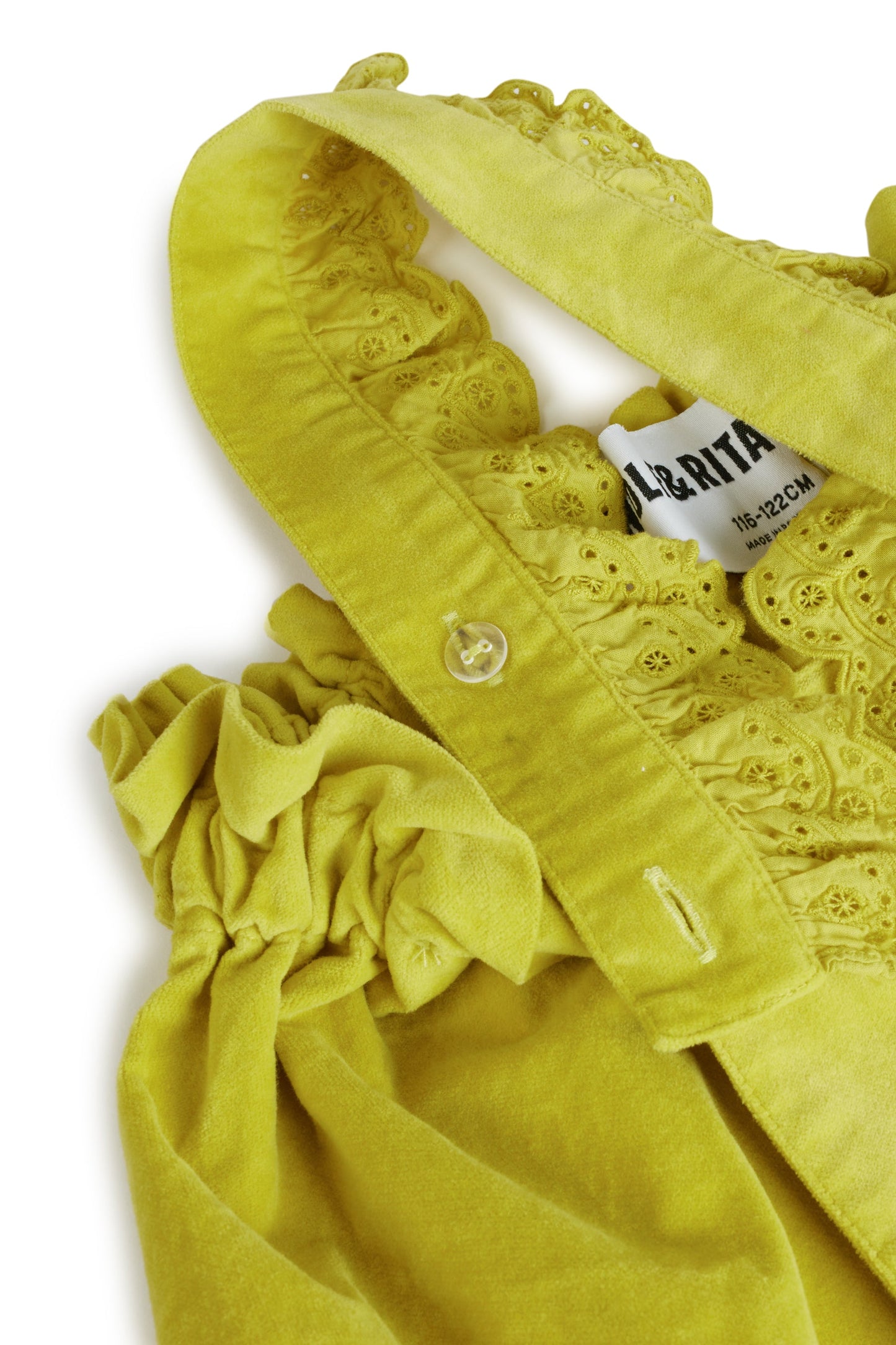 DRESS Carmen Velvet Lime