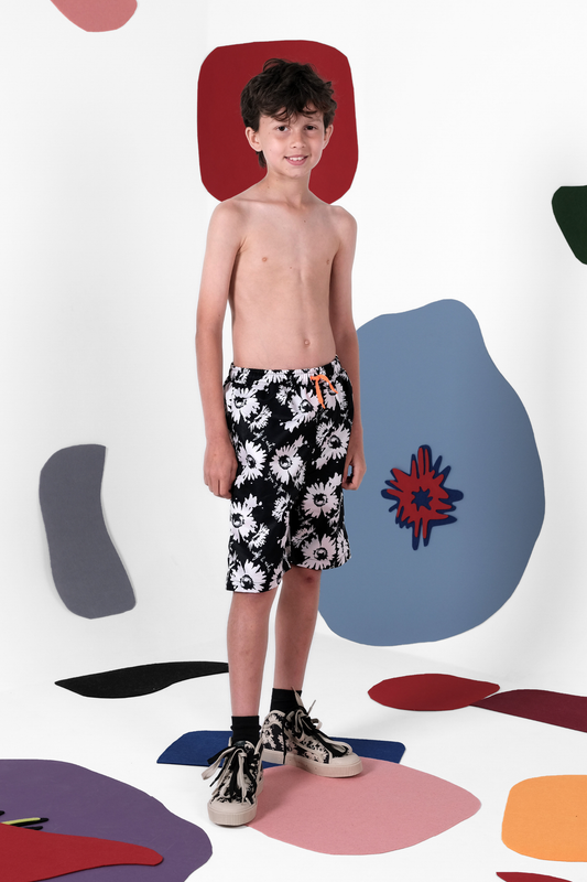 SHORTS Simão Botanical Black