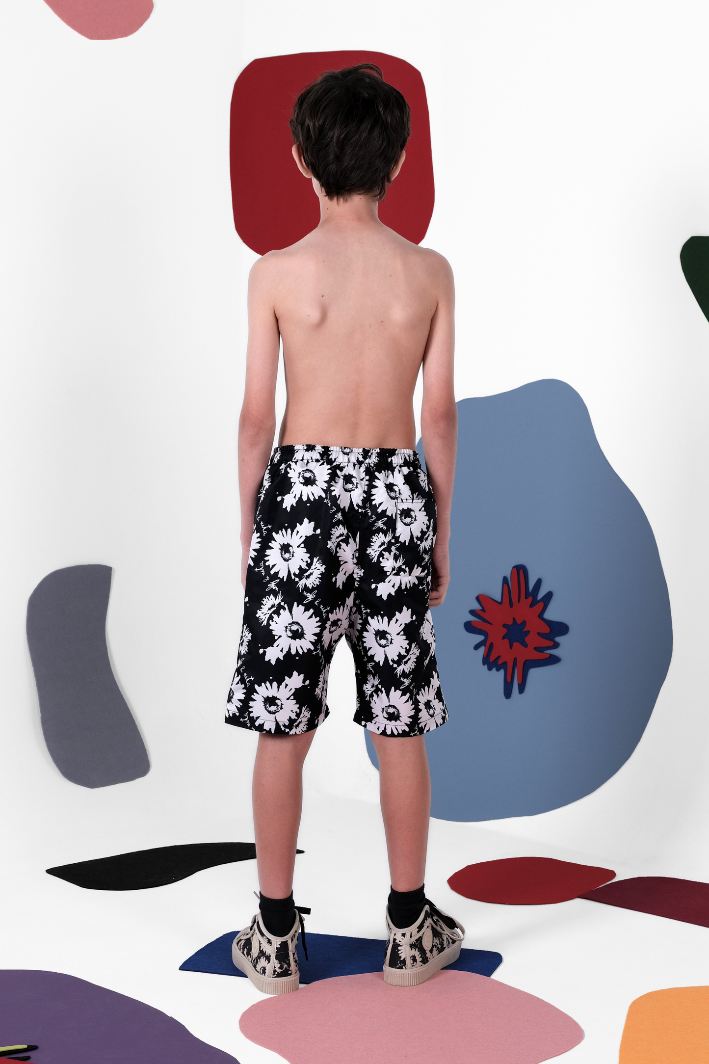 SHORTS Simão Botanical Black