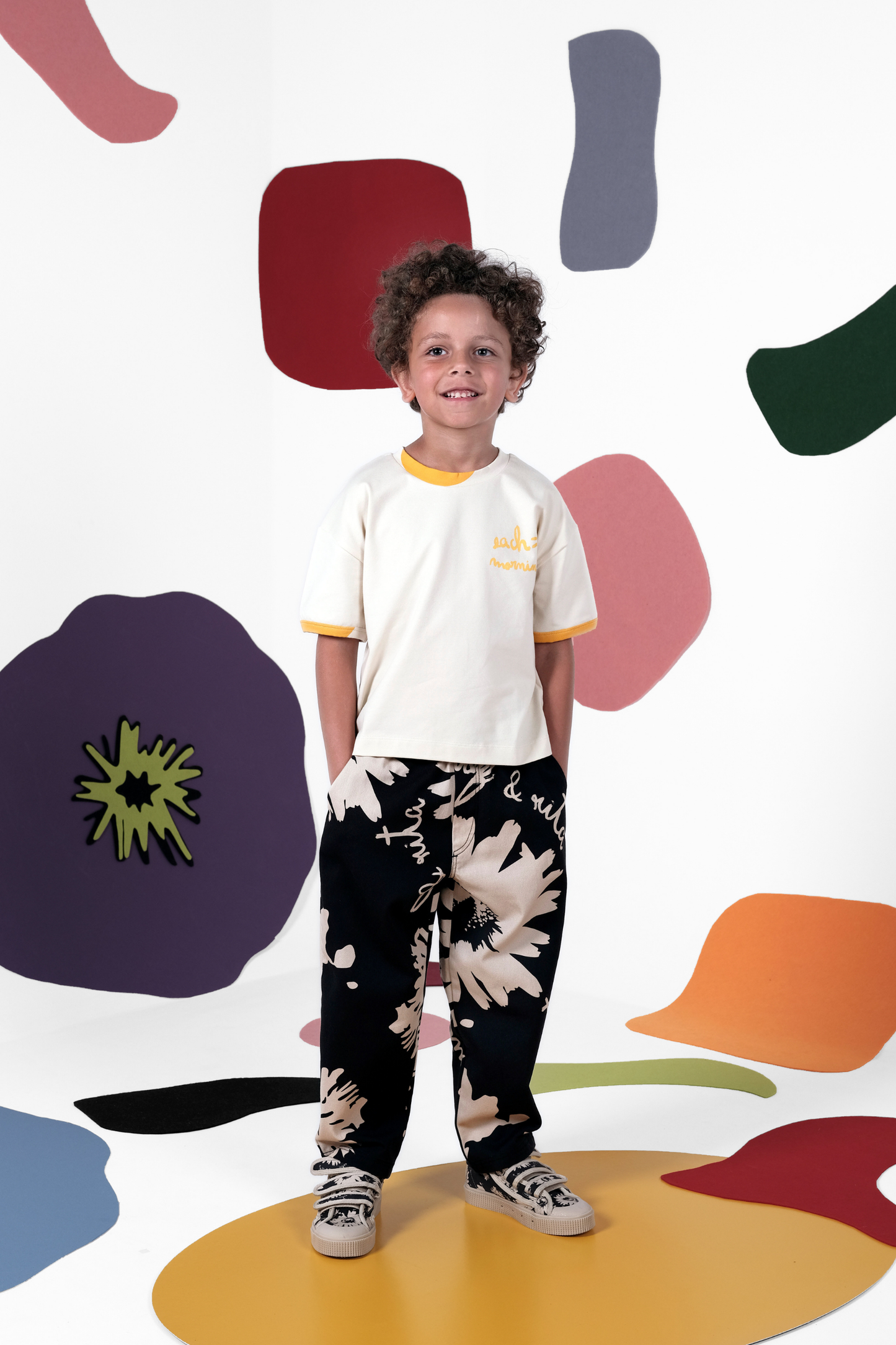 TROUSERS Celso Botanical Black