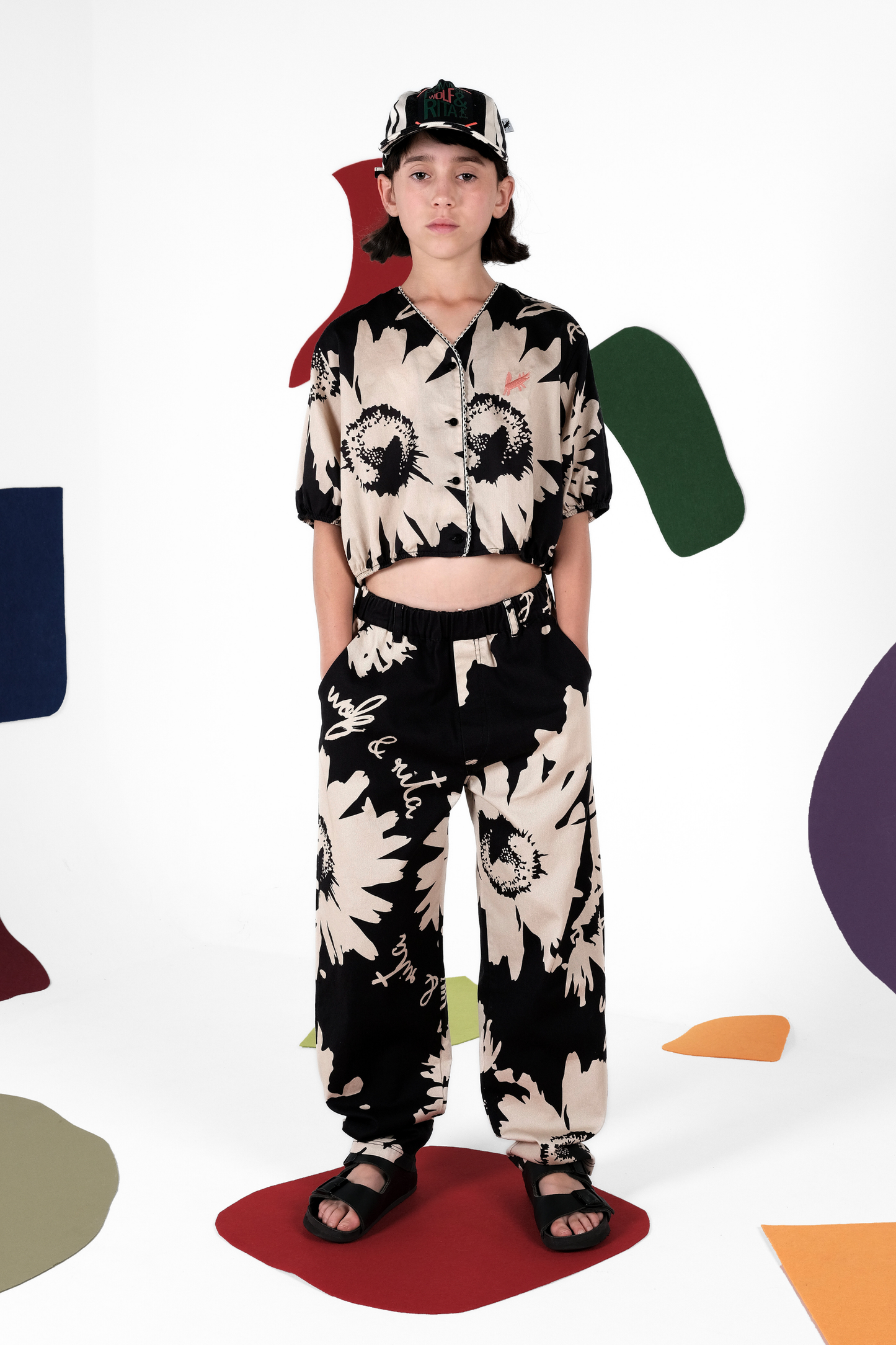 TROUSERS Celso Botanical Black