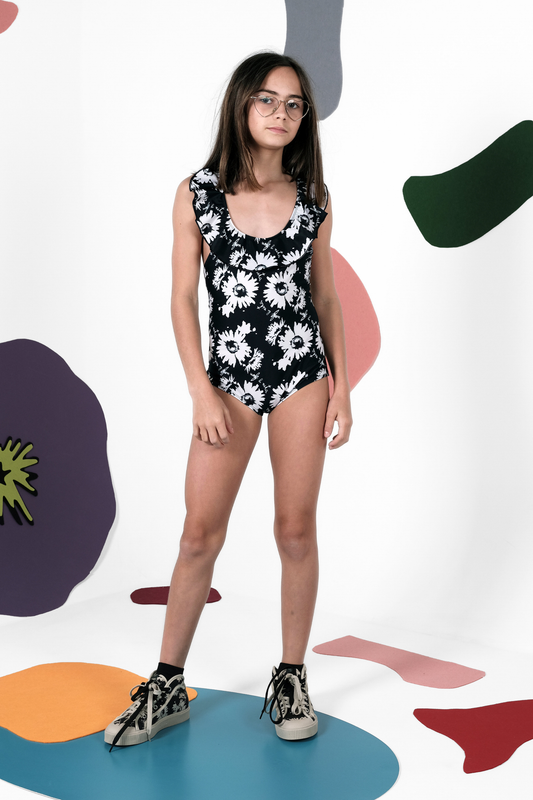 SWIMSUIT Vera Botanical Black