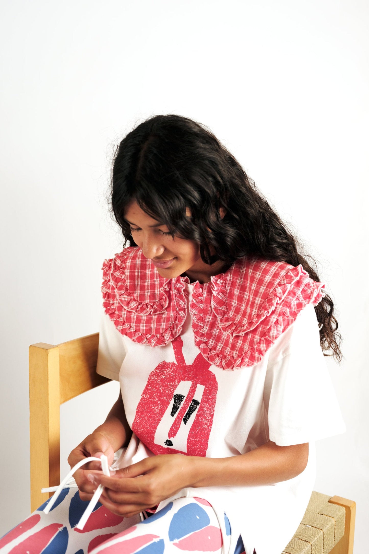 BLOUSE Clarissa Cherry Check