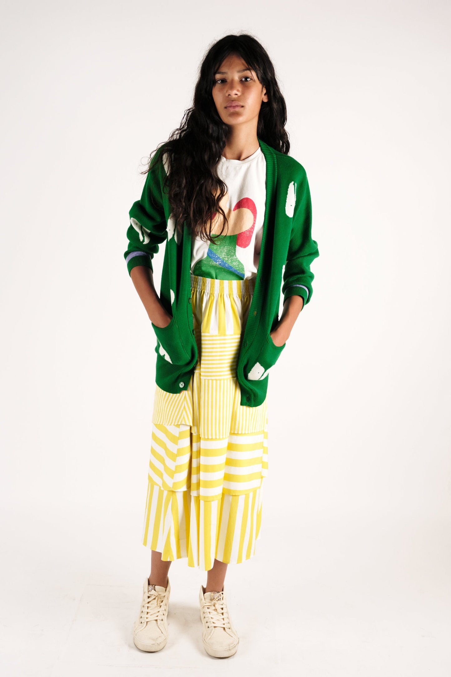 SKIRT Deolinda Yellow Stripes