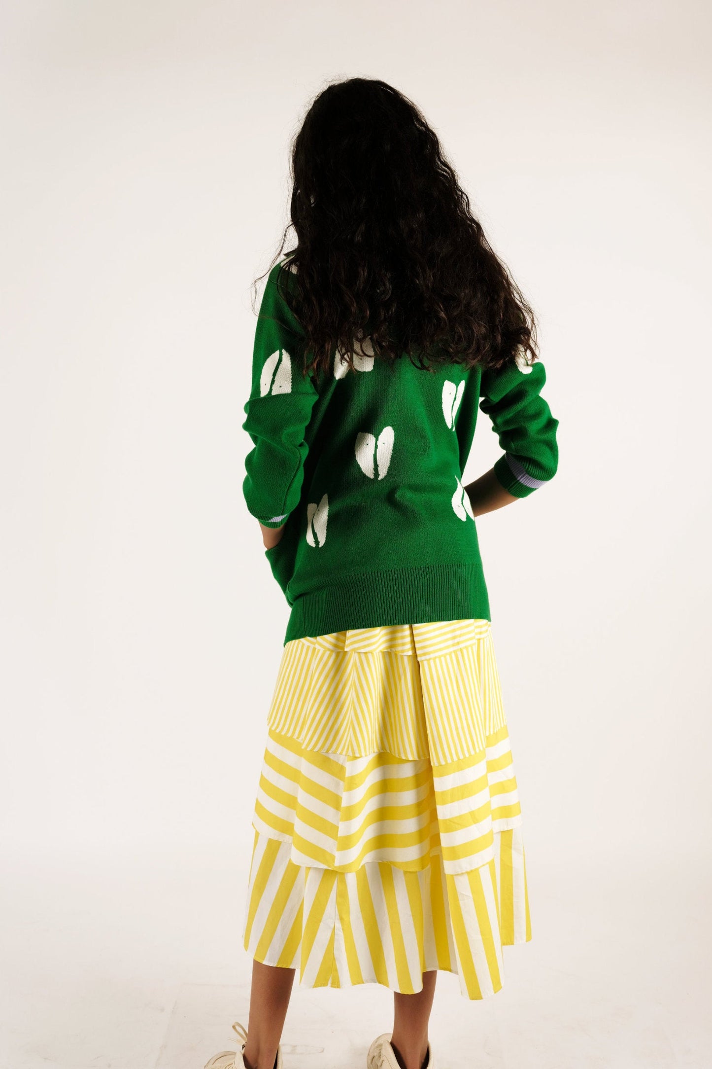 SKIRT Deolinda Yellow Stripes