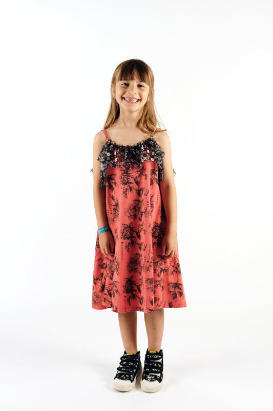 DRESS Assunção Flowers Cherry