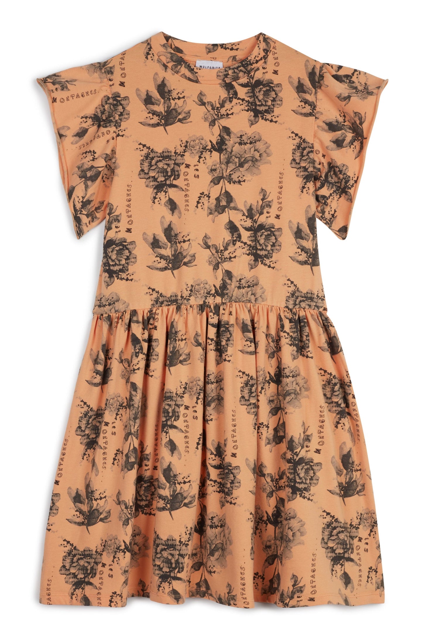 DRESS Jacinta Flowers Peach