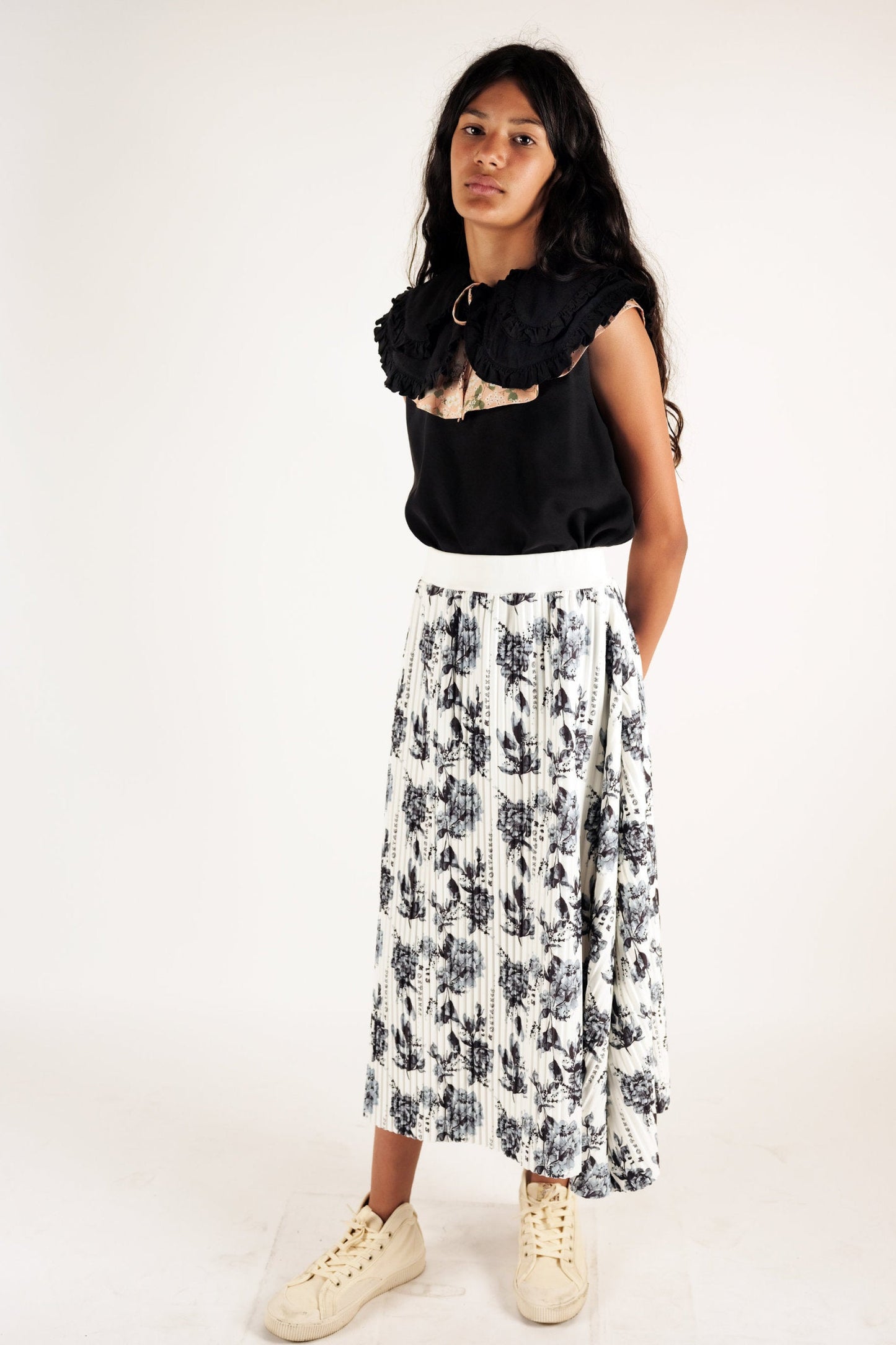 SKIRT Marlene Flowers Cru